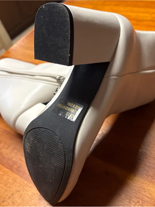 Altar'd State White Leather Ankle Boots - Image 5