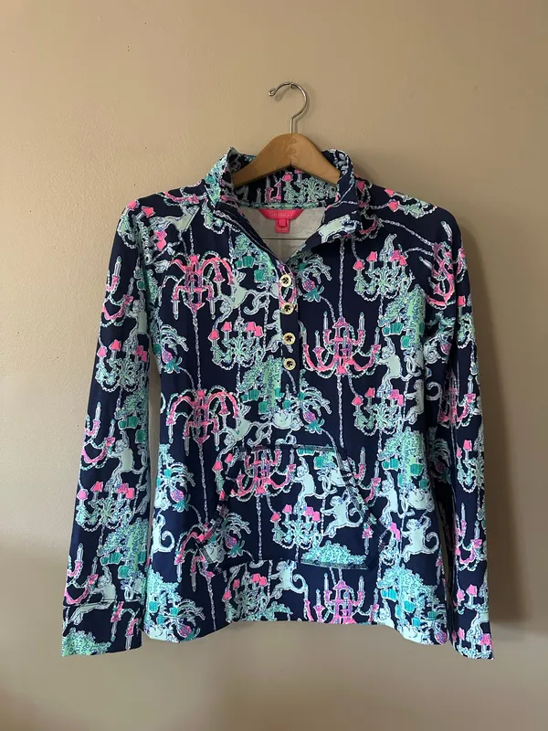 Lilly Pulitzer Skipper Popover in Monkey Trouble Print Size Small NEW WITH TAGS - Image 2
