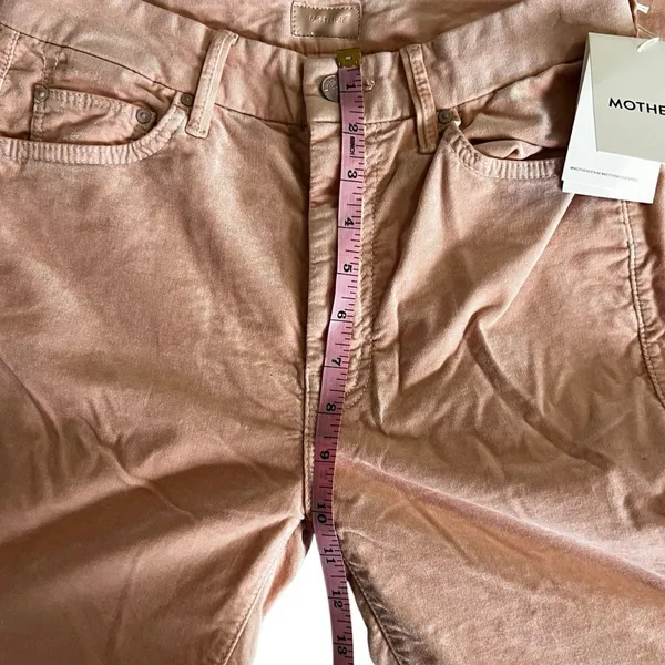 MOTHER The Looker Petal Pink Corduroy High Rise Skinny Jeans 26 NWT - Image 4