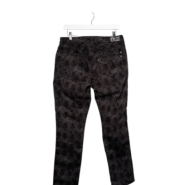 Levi’s 529 Gray Floral Straight Leg Skinny Jeans Size 12 - Image 2