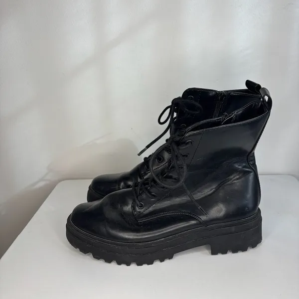 a new day- Black Combat Boots - Image 3