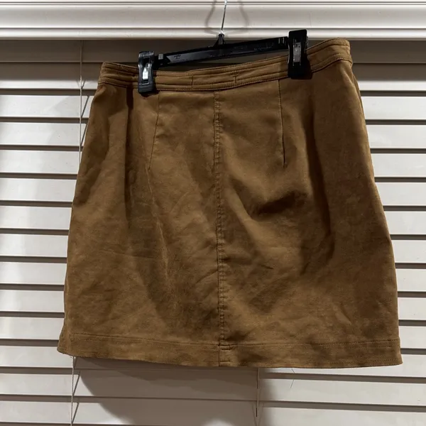 Abercrombie Button-Front Brown Mini Skirt - Image 3