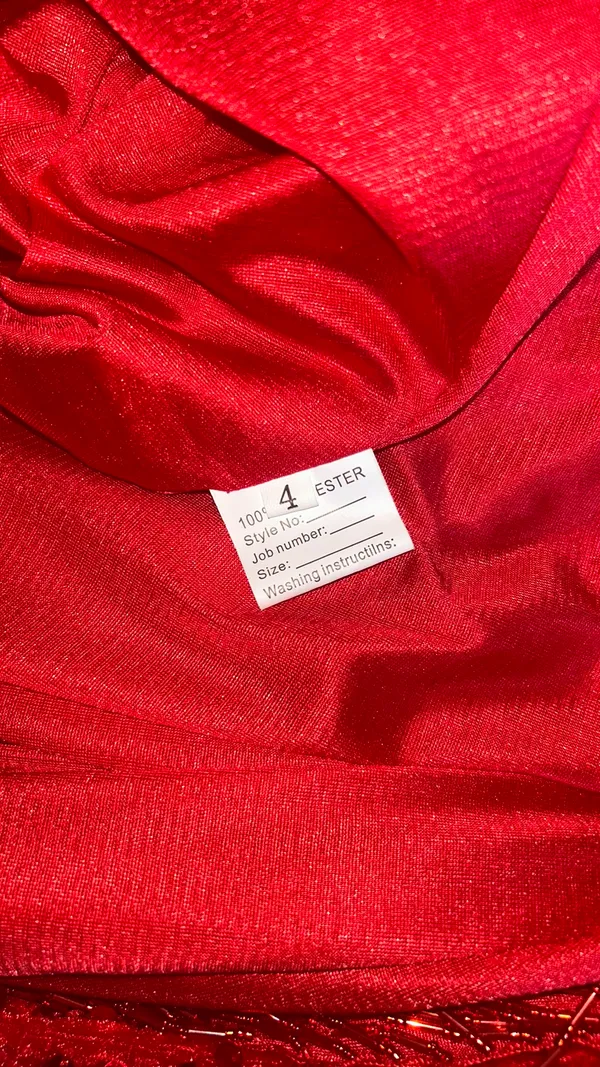 Zapaka Prom Dress Red Size 4 - Image 6