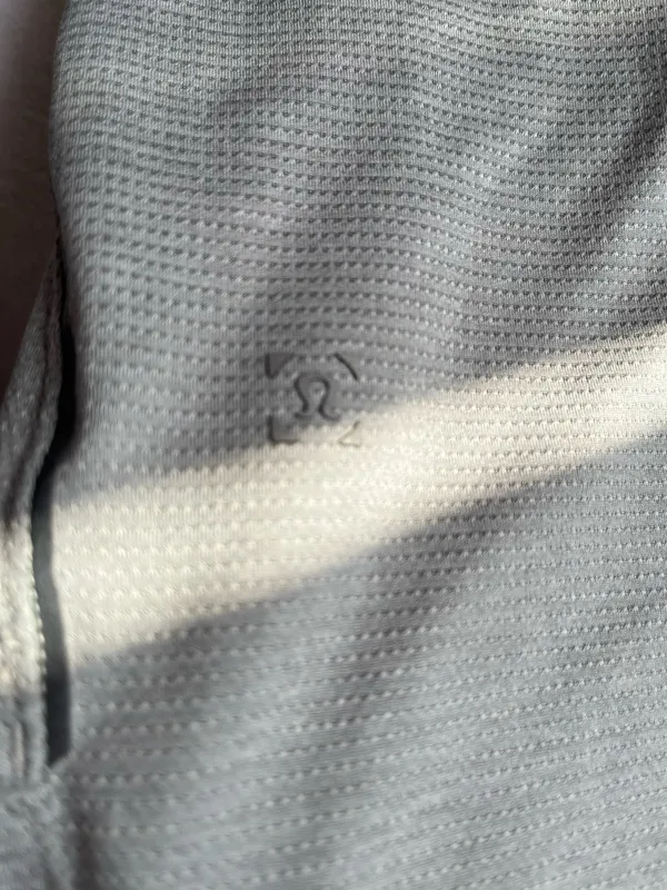 Lululemon Light Gray Performance Tech Long Sleeve Tee - Image 3