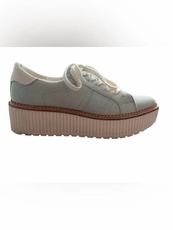 Dolce Vita Tiger Platform Sneaker Light Blue & Ivory Size 8.5 - Image 4