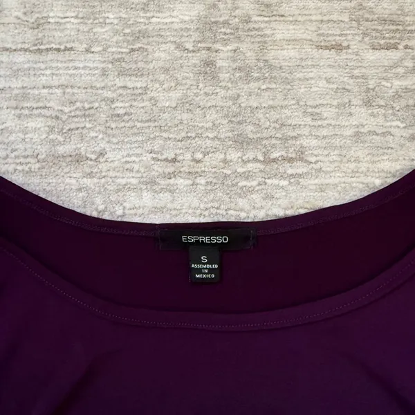 Espresso Purple Sequin Short Sleeve Blouse (Size Small) - Image 5