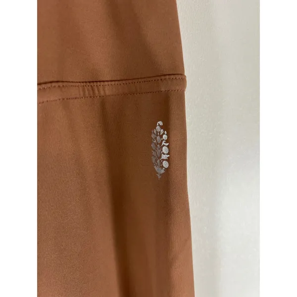 Free People FP Movement Brown High Waisted Lattice Cutout Leggings Large Yoga‎ - Image 5
