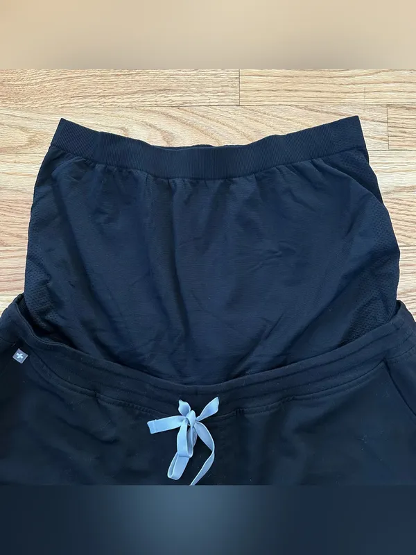 FIGS Zamora Maternity Jogger Scrub Pants Black Petite XXL - Image 5