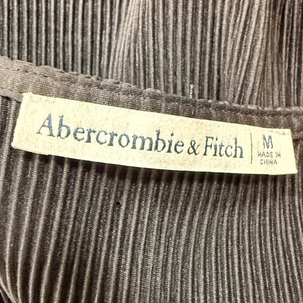 Abercrombie Black Plisse Mini Dress Long Sleeve Elastic Waist Pleated Small - Image 7