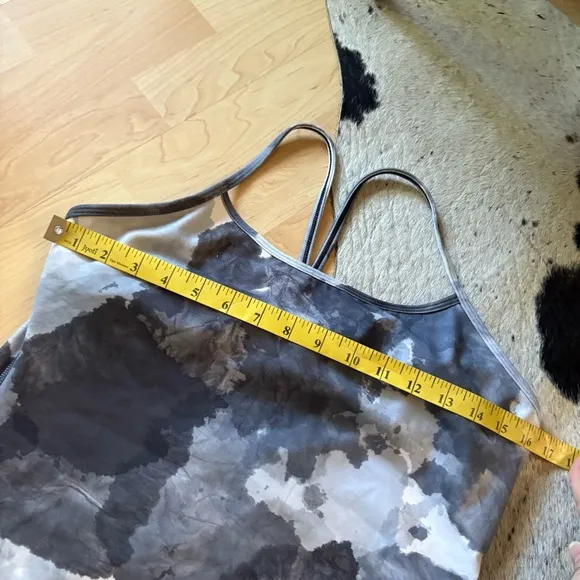 LULULEMON Power Y Tank White Coal‎ Tinted Canvas Super Size 10 - Image 4
