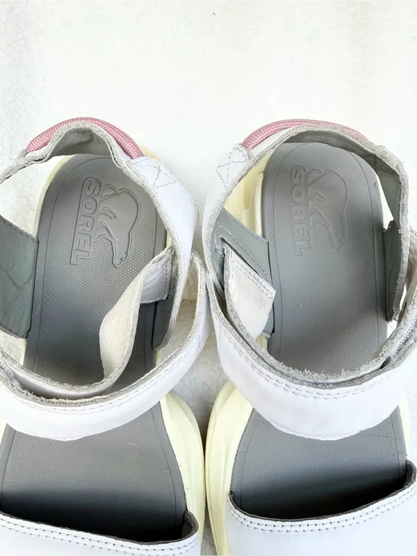 Sorel Explorer Blitz Stride Women’s 7.5 US Sandals Leather White NL4742-100 - Image 8
