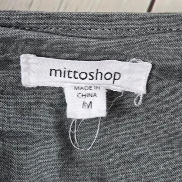 Mittoshop Gray Hemp Cotton Blend Button Up Utility Jacket 12970 Womens Medium - Image 5