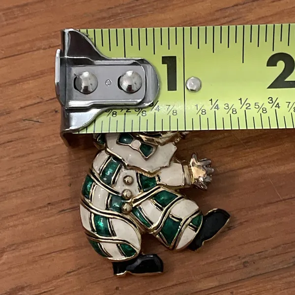 Gontie Paris Gold Tone Enameled Harlequin Clown Brooch Pin Vintage 1208 - Image 8