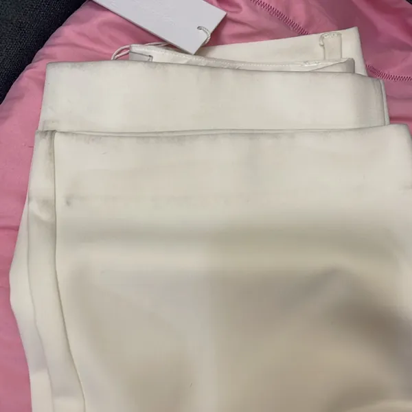 Reformation Alexa Wide Leg Cream Trousers size 2 - Image 5
