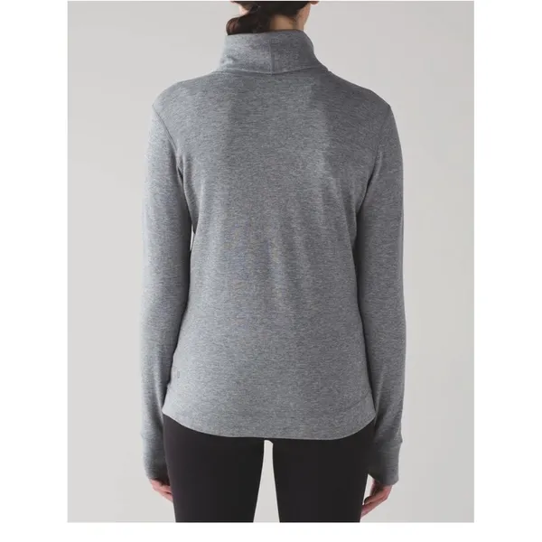 Lululemon Double‎ Up Reversible Turtleneck Top Women's 10 Grey - Image 9