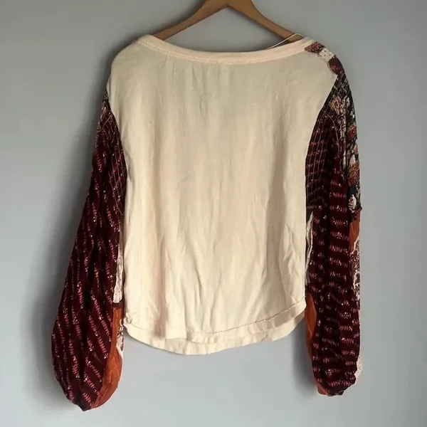 Free People Vintage Combo Light Magic Henley Blouse - Image 5