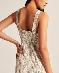 Abercrombie Cinched Neck Slip Midi Dress - Image 5