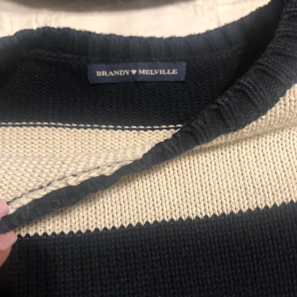 Brandy Melville Oversized Striped Crewneck Sweater - Image 3