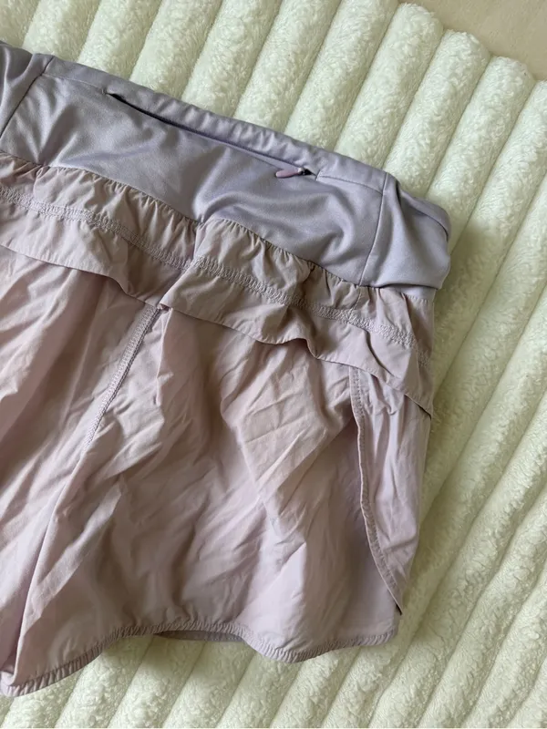 Fabletics Lavender Athletic Fold-Over Waist Shorts - Image 6
