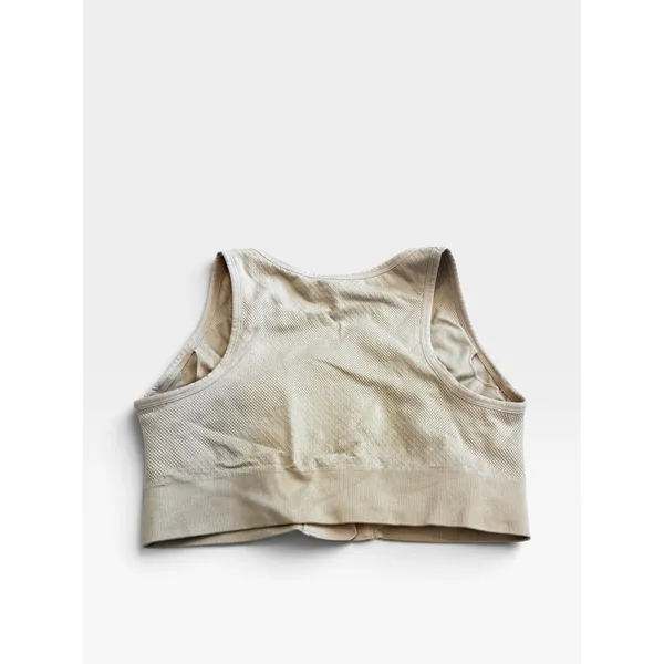 Body & Bra Front‎ Closure Sports Bra Size M Beige Seamless Comfort Activewear - Image 2