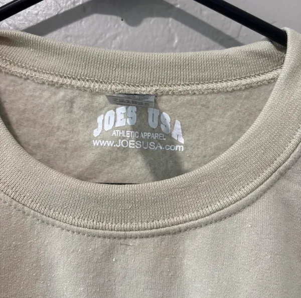 Joe’s USA Beige Pullover Sweatshirt Tan - Image 2