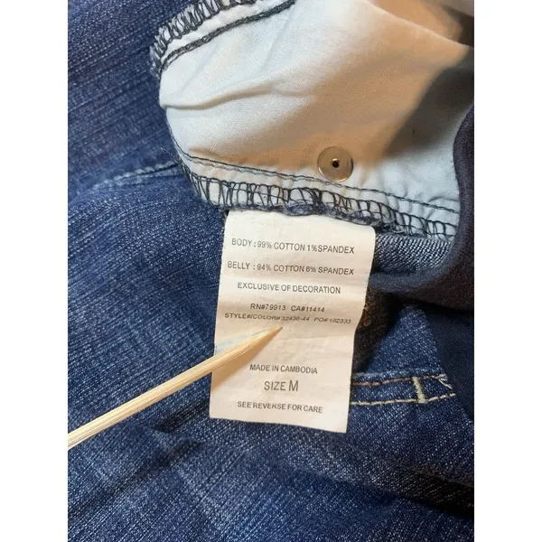 Oh Baby Motherhood‎ Maternity Denim Crop Jeans Medium Basic Everyday Minimalist - Image 4