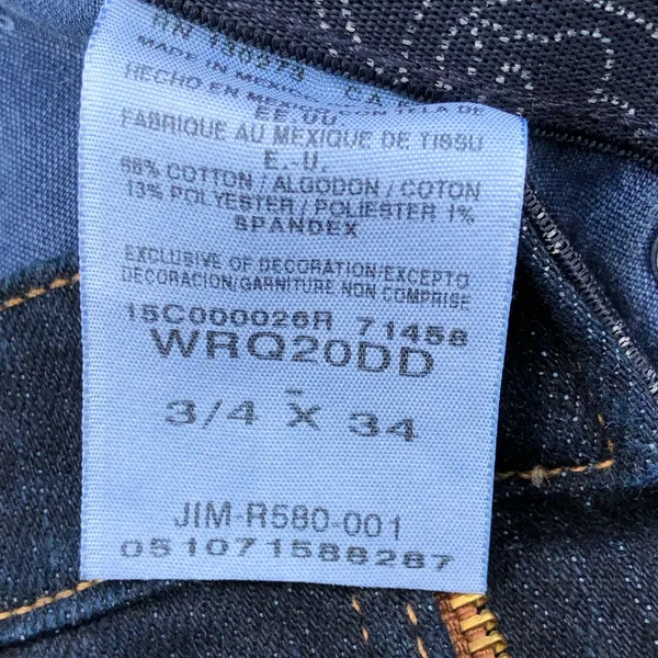Wrangler Q Baby Jeans Bootcut Dark Blue Stretch Denim Women's 3/4 x 34 - Image 6
