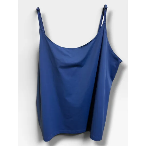 Coldwater Creek Blue Stretch Camisole Tank Top Adjustable Straps 1X Plus Size - Image 2
