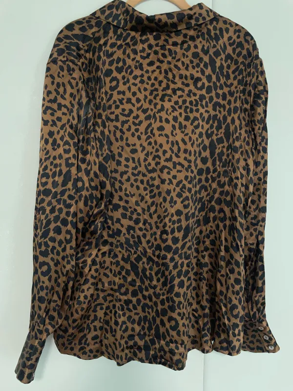 Valerie Stevens 100% Silk Long Sleeve Button Down Collared Vintage Top 16 - Image 5