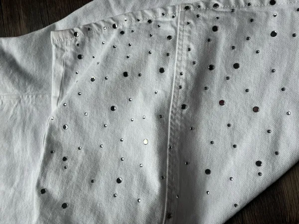 Zara Denim Glitter Dress - Image 6