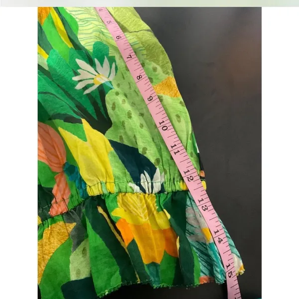 Farm Rio Vintage Toucans Smocked Peplum Top Medium - Image 11