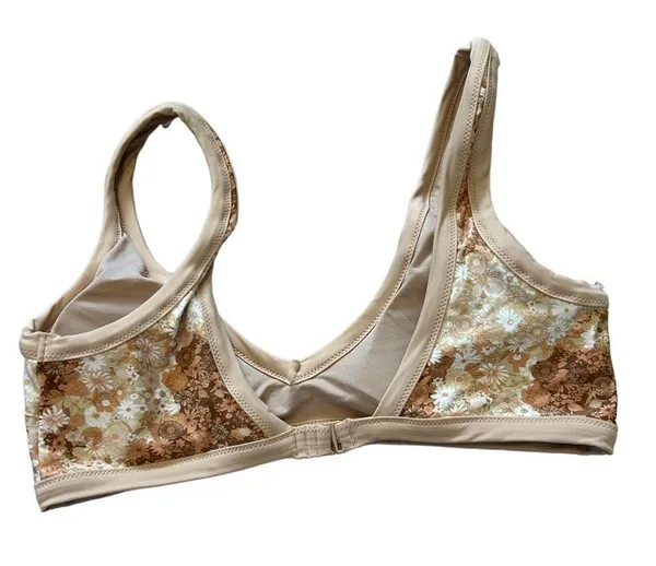 Aerie scoop Floral Nude tan bra size X-Large - Image 5