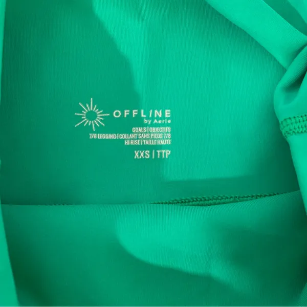 Offline by Aerie Green Goals 7/8 Hi-Rise Leggings - Size XXS - Image 5