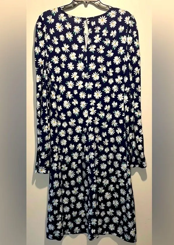 Old Navy- Daisy Printed Knit High Neck Long Sleeve Shift Dress- Size XL TALL - Image 3