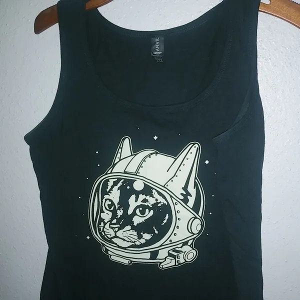 Anvil L Cosmic Kitty Star Traveler Tank Top - Image 5
