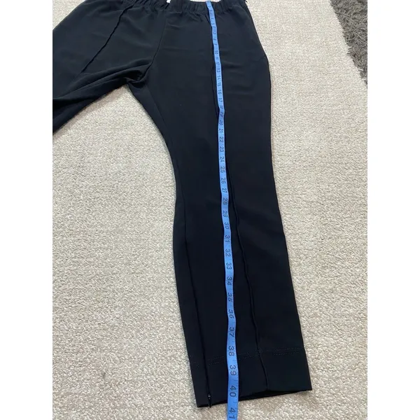 Anthropologie Dress Pants Black Knit Straight Leg Stretch Pull-On Women's XL 26" - Image 12