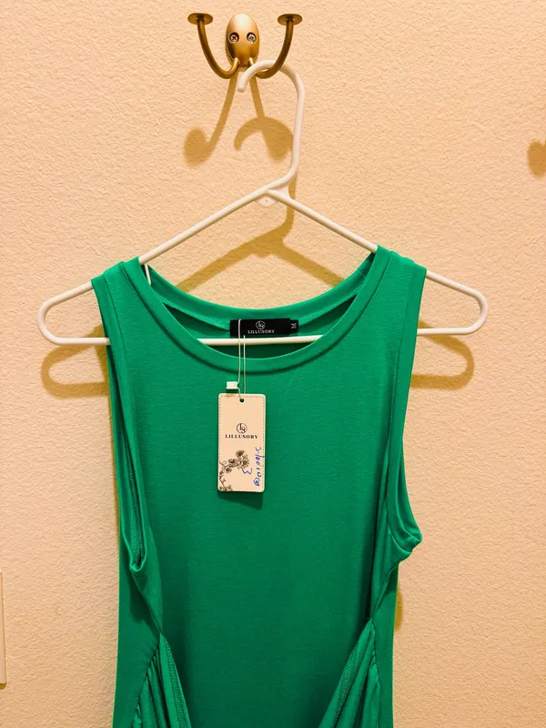 Lillusory Women’s Wrap Dress Green Size M - Image 6