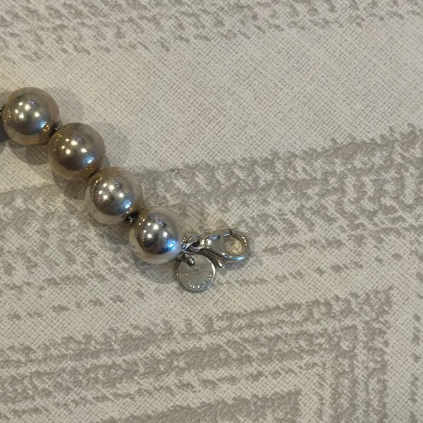 Tiffany & Co. Sterling Silver Beaded Hardwear Ball Bracelet - 7” - Image 3