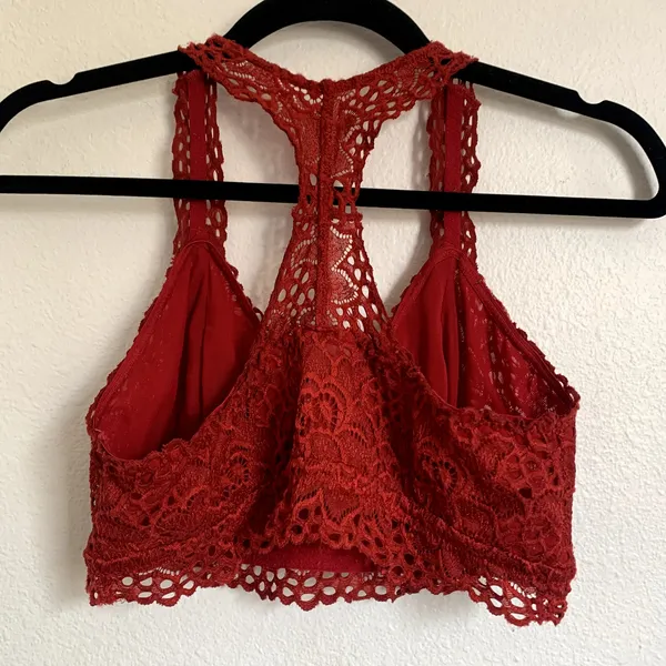 5/$25 Maurices Allover Lace Bralette in Red‎ - Image 2