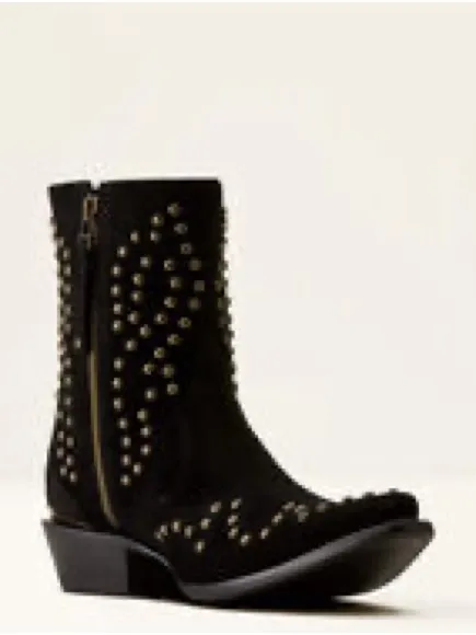 Ariat Siren X Toe Western Boot Black Suede Size 7 - Image 2