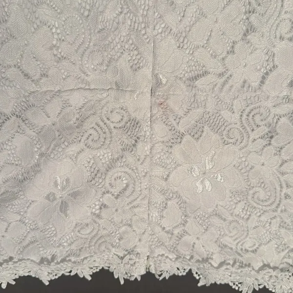 White Floral Lace Long Sleeve Off the Shoulder BodyCon Party Dress Size M *READ - Image 11