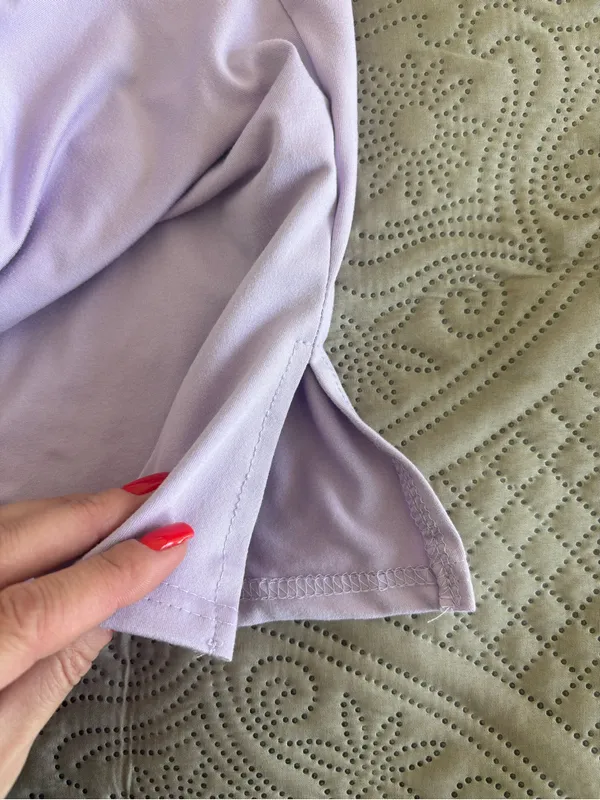 Women's Square Neck Tank Top in Light Lavender S Purple - Image 3