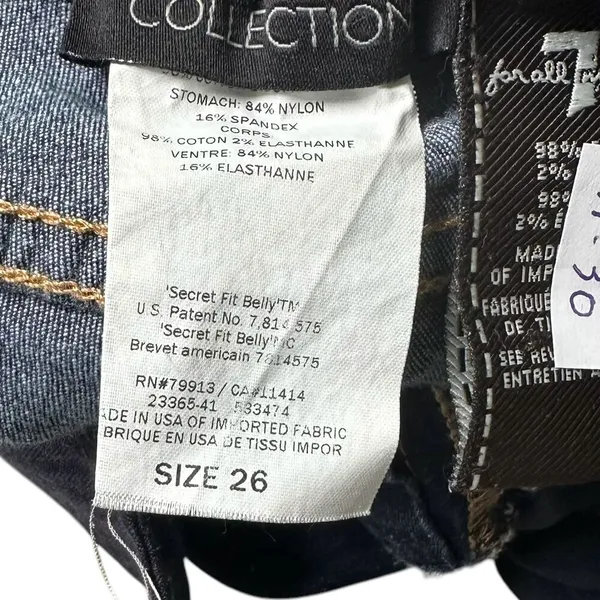 7 For All Mankind Blue Maternity Skinny Jeans Maternity Size 26 | 31-30 - Image 7