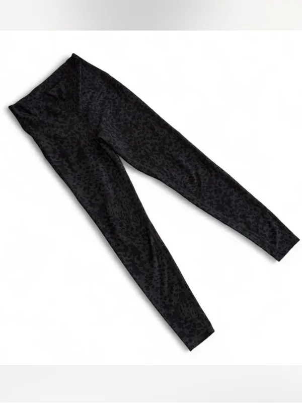 Old Navy Active High Rise Gray Leopard Lululemon Wunder Under Inspo M - Image 3