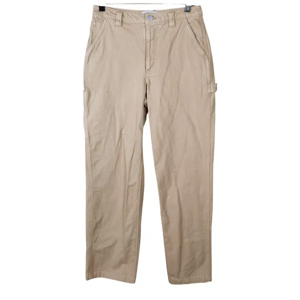 Aritzia TNA Carpenter Jeans Women's 6 Tan Utility Skater Straight Leg Relaxed - Image 3