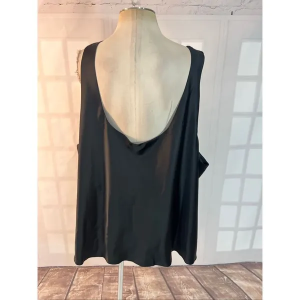 ASOS Design Curve NWT Black Satin Scoop Neck Sleeveless Cami Tank Top Size 26 - Image 5