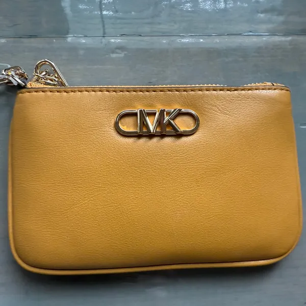 Michael Kors Parker Marigold Leather Zip Card Case Wristlet Wallet NWT - Image 3