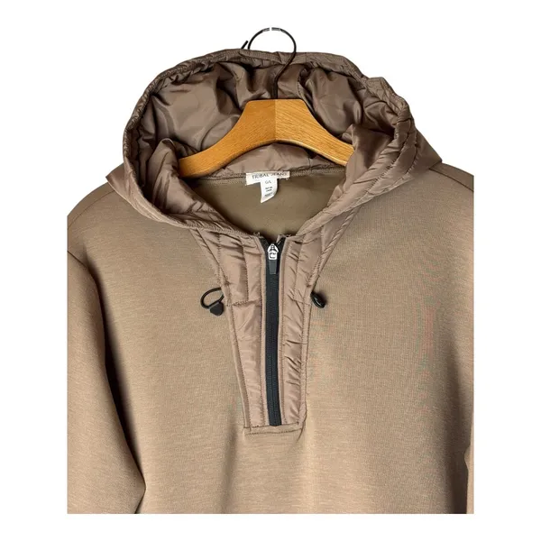 Tribal Jeans Hoodie Women Large Brown Zip Front‎ Pullover Sweatshirt Athleisure - Image 4
