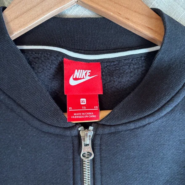 Nike NSW Rally Jacket Varsity Air Cropped Black Sz XL Athleisure Athlete Gym - Image 10