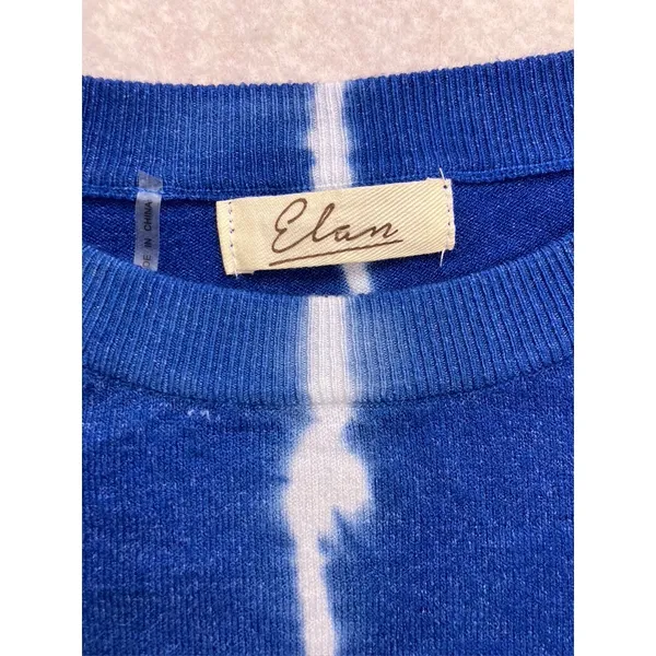 Elan Sweater Womens‎ O/S Blue Ombre Tie Dye Batwing Dolman Knit SW10456 - Image 2